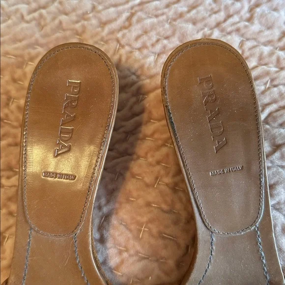 Prada Brown Suede Mules - Picture 2 of 5